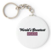 World's Greatest Dad (Burgundy) keychains