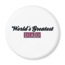 World's Greatest Dad (Burgundy) magnets