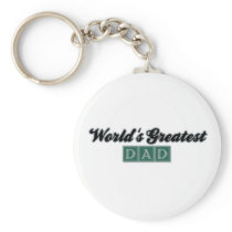 World's Greatest Dad (Green) keychains