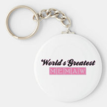 World's Greatest Memaw (Pink) Key Chain