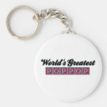World's Greatest PopPop (Burgundy) Key Chains