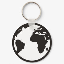 World B/W keychains by Saiborg World B/W keychains