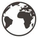 World B/W stickers by Saiborg World B/W stickers