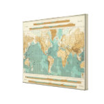 World bathyorographical map gallery wrapped canvas
