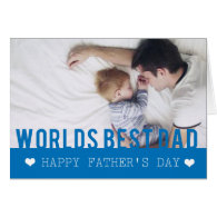 World Best Dad Photo Template Card