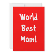 World Best Mom Custom Announcements