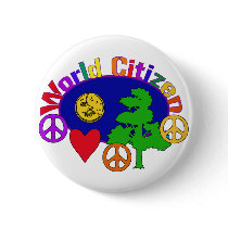 World Citizen Pinback Buttons