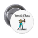 World Class Archer black Pinback Button