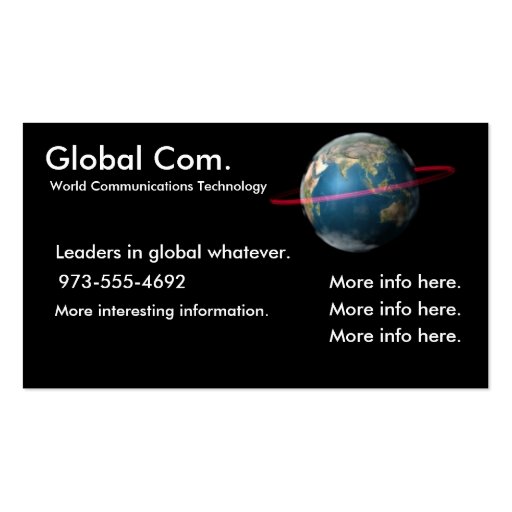 World Communications Technology Business Cards