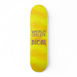 World Coolest Mom | yellow waves Skateboard
