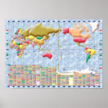 World Country Code Map_Artistic Series posters