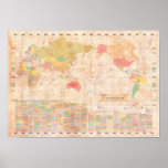 World Country Code Map_Artistic Series Poster posters
