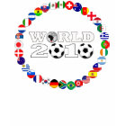World Cup 2010 Black T-Shirt All Team Flag shirt
