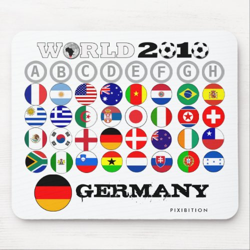 World Cup 2010 Template Replace Flag/Name Mousepad mousepad