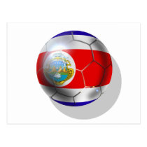 World Cup 2014 Costa Rica flag soccer team ball postcards