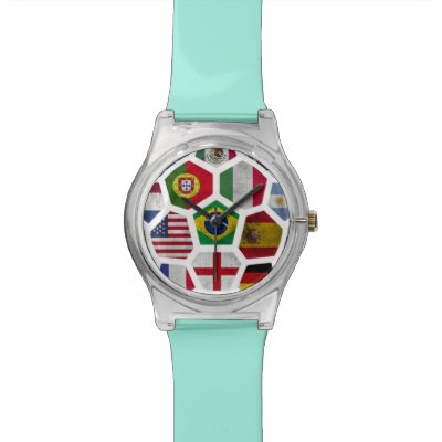 World Cup soccer Football 2014   Blue Designer Watch