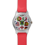 World Cup soccer Football 2014   Red Designer Watch