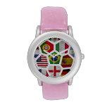 World Cup soccer Football 2014   Pink Designer Watch