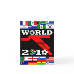 World Cup Flags Player Greeting Card card
