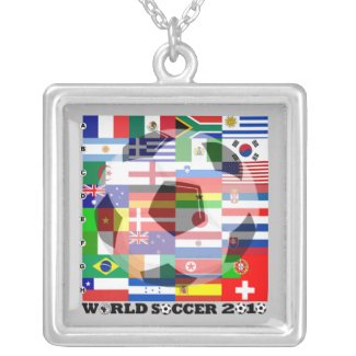 World Cup Soccer 2010 Necklac Flag necklace