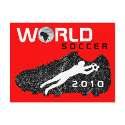 World Cup Soccer 2010 Shoe Red Postcard postcard