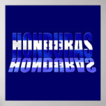 World Cup Soccer Brazil 2014 Honduras flag ball Poster