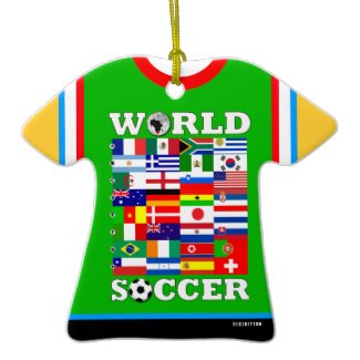 World Cup Soccer Flags T-Shirt Ornament ornament