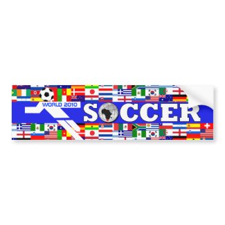 World Cup Soccer Player Bumper Sticker Blue bumpersticker