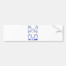 World Domination Bunny Bumper Sticker