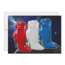 World Domination in Red White & Blue Personalized Announcements