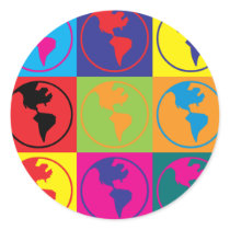 World Domination Pop Art stickers