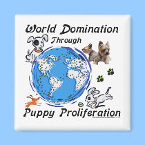 World Domination Puppy Proliferation Magnet magnets