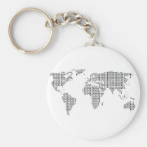 world earth pattern keychains