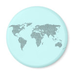 world earth pattern magnets