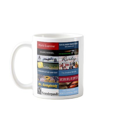 World Examiner GBR-1 banners mug by Fodder