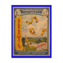 World Famous Silbons Barnum & Bailey Circus Poster postcards by ZephyrusBooks World Famous Silbons Barnum & Bailey Circus Poster postcards