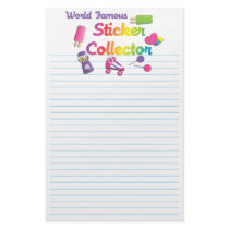 World Famous Sticker Collector stationery by candystore World Famous Sticker Collector stationery