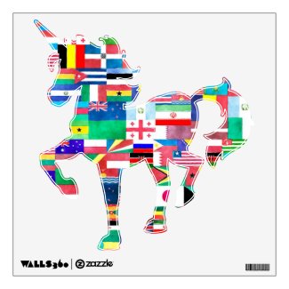 World Flag Collage Custom Wall Decal