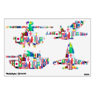 World Flag Collage Custom Wall Decal