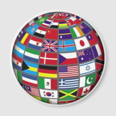 World+flags+globe