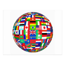 WORLD FLAGS POST CARD