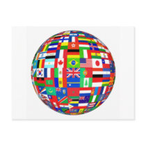 WORLD FLAGS postcards