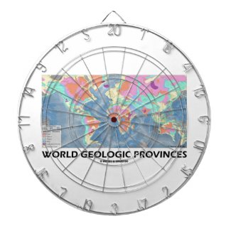 World Geologic Provinces (World Map Geology) Dart Boards
