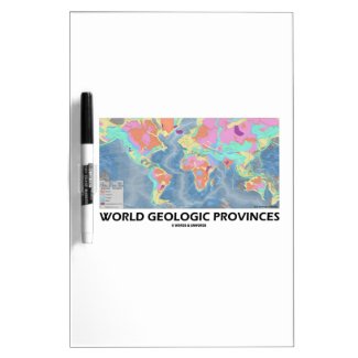 World Geologic Provinces (World Map Geology) Dry Erase Whiteboard