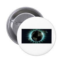 World globe eclipse background pinback buttons