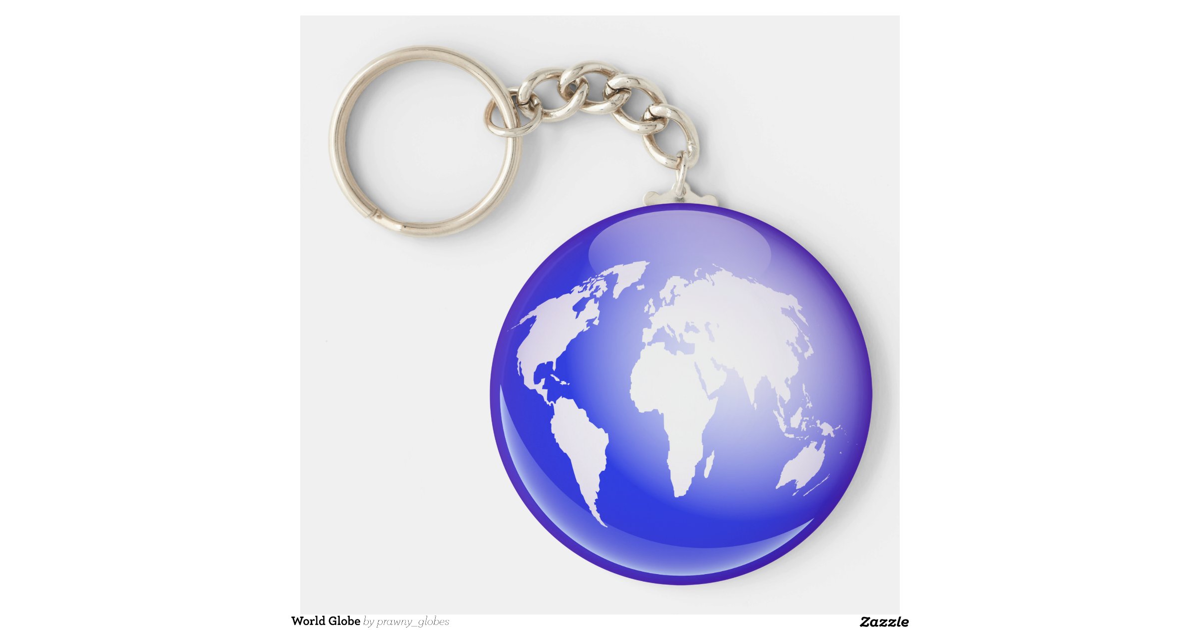 World Globe Basic Round Button Keychain Zazzle