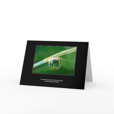 World in a droplet Card by Rainmountain