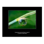 World in a droplet postcard