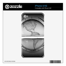 World in Chrome Decals For The iPhone 4S