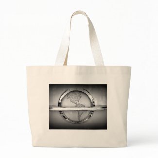 World in Chrome Tote Bags